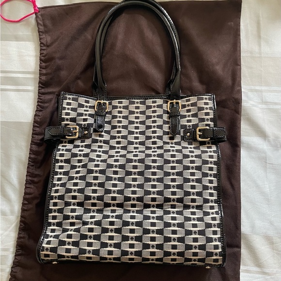 Kate Spade black and white Jacquard tote - Picture 4 of 13